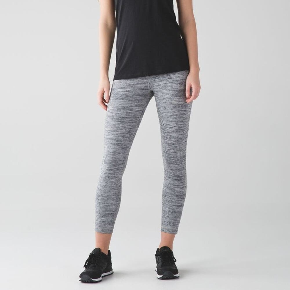 Lululemon High Times Pant Space Dye Camo Seal Grey Deep Coal Size 8